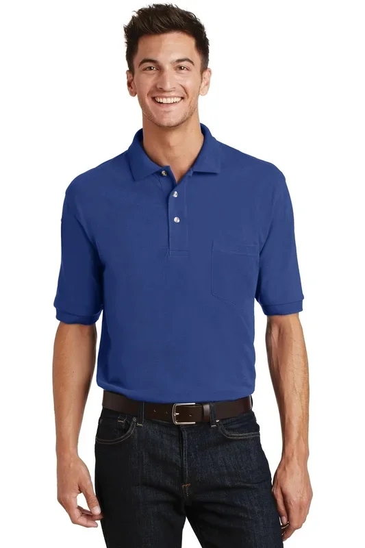 Port Authority Men’s Heavyweight Cotton Pique Polo with Pocket. K420P