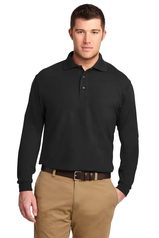 Port Authority Men’s Tall Silk Touch Long Sleeve Polo. TLK500LS