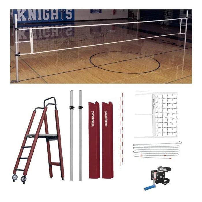 Porter Powr-Rib II 3″ Competition Plus Volleyball Package W/ Judge’s Stand