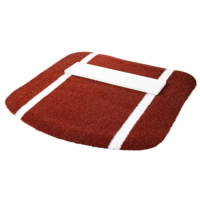 Portolite IN2027 Without Spikes Throw Down Practice Softball Pitching Mat W/ Lane Stripes – 3’L x 3’W