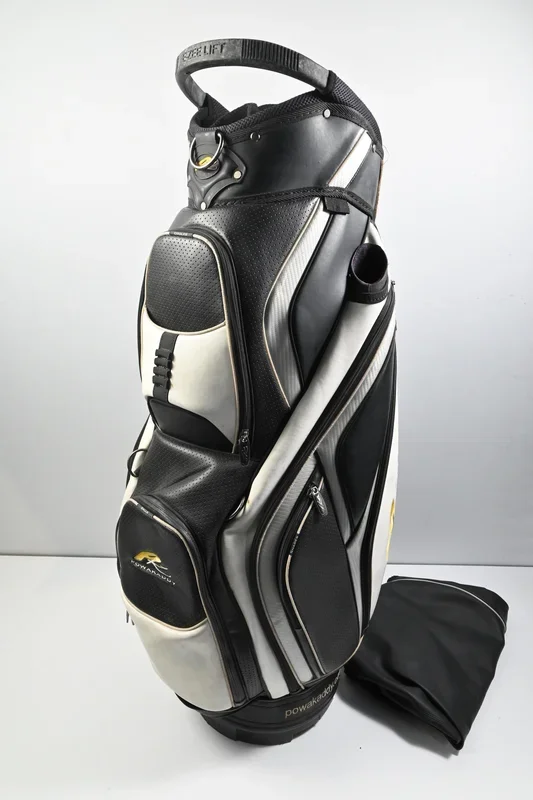 Powakaddy Cart Bag / 14-Way Divider / Black, White & Grey