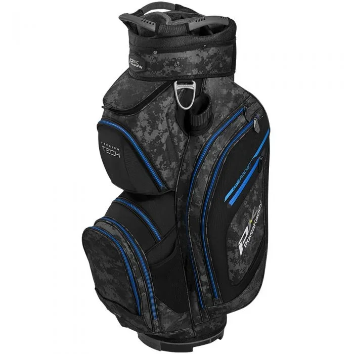 PowaKaddy Premium Tech Golf Cart Bag – Grey Camouflage/Black/Blue