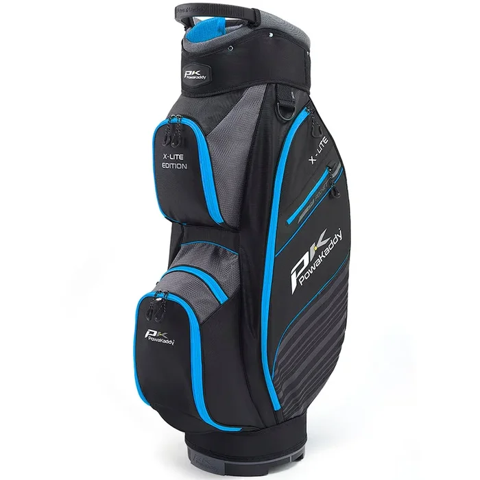 PowaKaddy X-Lite Edition Cart Bag – Black/Gun Metal/Blue