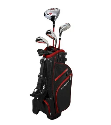 PowerBilt 5 Club Kids Golf Set for Ages 12-14 (kids 60-68″ tall) Red