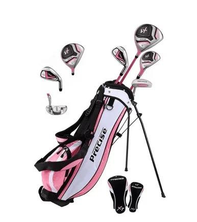 Precise X7 4 Club Girls Golf Set for Ages 3-5 (kids 36-44″ tall) Pink