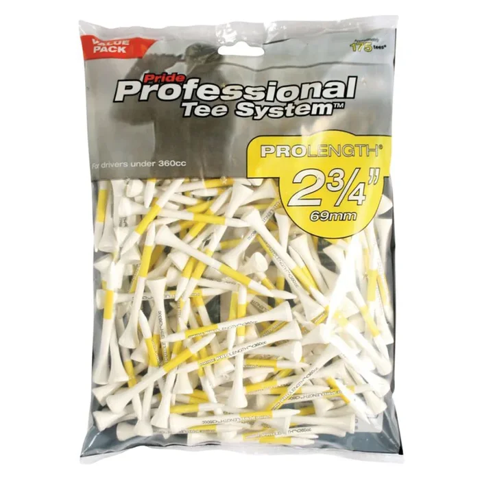Pride Pro Length 2.75″ Tees Value Pack (Pack of 175) – Yellow