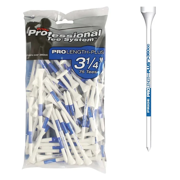 Pride Pro Length-Plus 3.25″ Tees (Pack of 75) – Blue