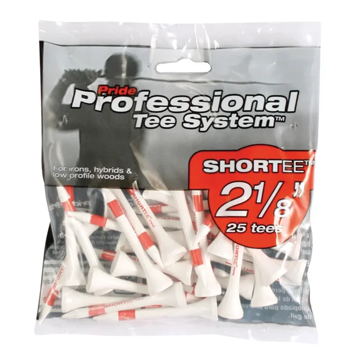Pride Pro Shortee 2.125″ Tees (Pack of 25) – Red