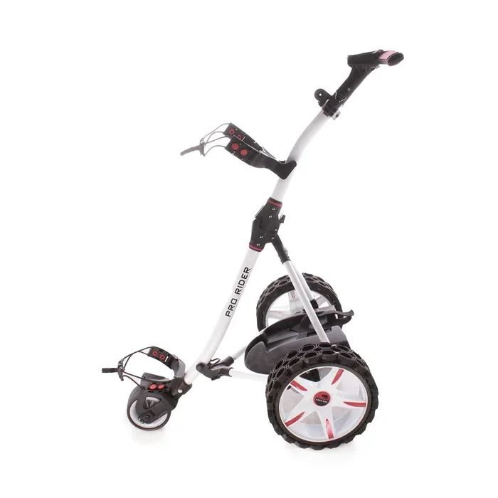 Pro Rider Second Hand Electric Golf Trolley 27 Hole Lead Acid – White