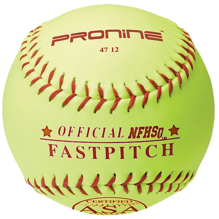 ProNine 47 12 Fastpitch NFHS USA Leather Softball – 12 inch – 1 Dozen