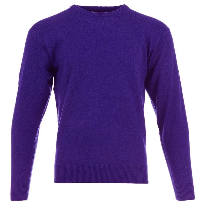 ProQuip Lambswool Water Repellent Crew Neck Golf Sweater – Electric Blue