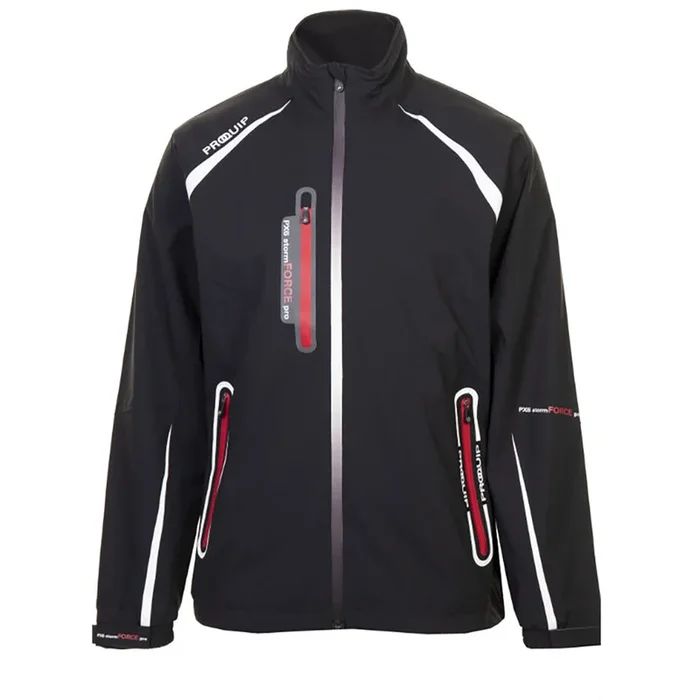 Proquip Stormforce Px6 Pro Waterproof Golf Jacket – Black/Red