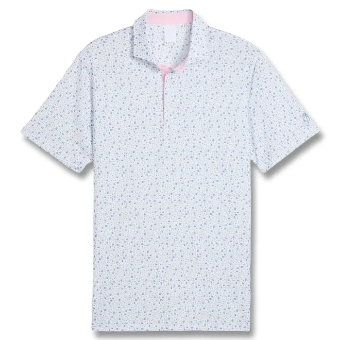 PUMA AP Tea Time Golf Polo White Glow/Zen Blue – SS25 Men