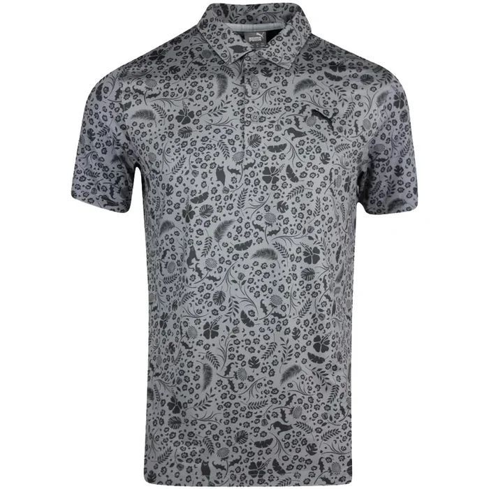 Puma Cloudspun Petal Polo Shirt – Quiet Shade/Black