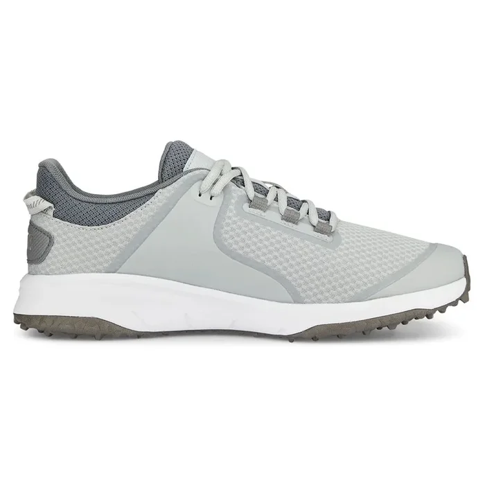 PUMA Fusion Grip Spikeless Golf Shoes Flat Light Gray/Silver/Team Royal – 24 Men