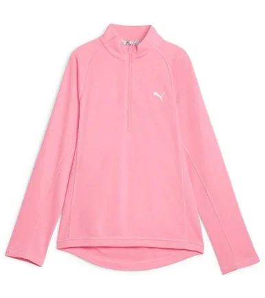 Puma Golf Quarter Zip Girls Strawberry Burst