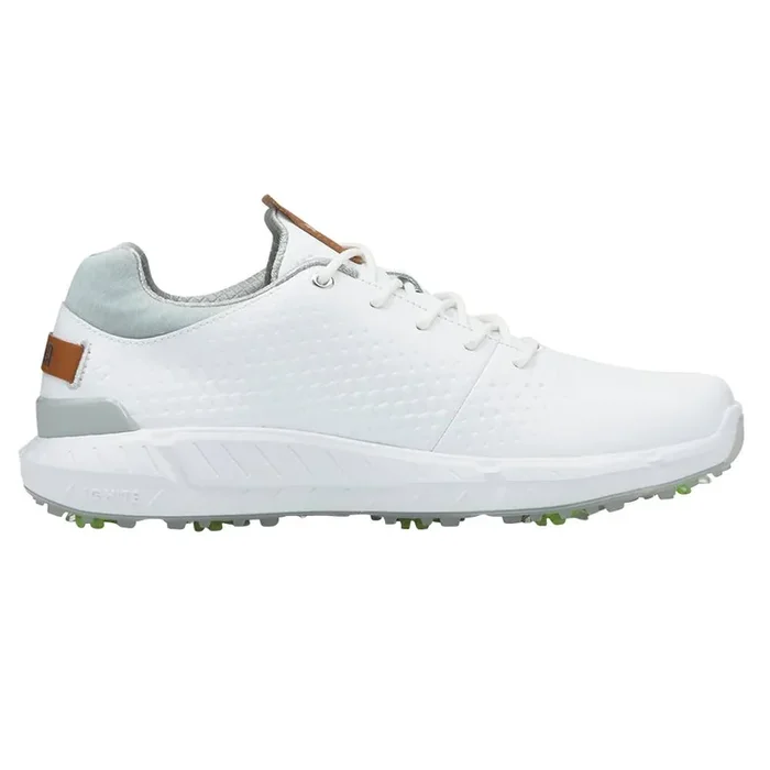 PUMA Ignite Articulate Leather Golf Shoes White/Silver – 23 Men