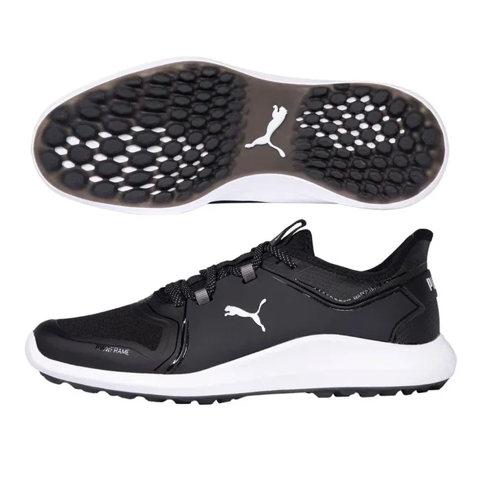 PUMA Ignite Fasten8 Spikeless Golf Shoes Black/Silver/White – 21 Men