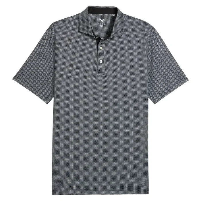 PUMA MATTR Tile Golf Polo Puma Black/White Glow – SS25 Men