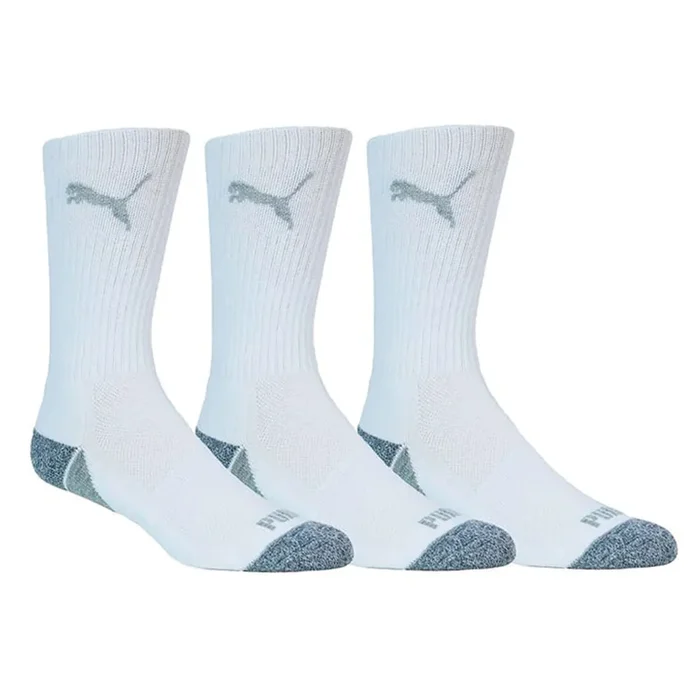 Puma Pounce 2.0 Crew Socks (3 Pack) – White