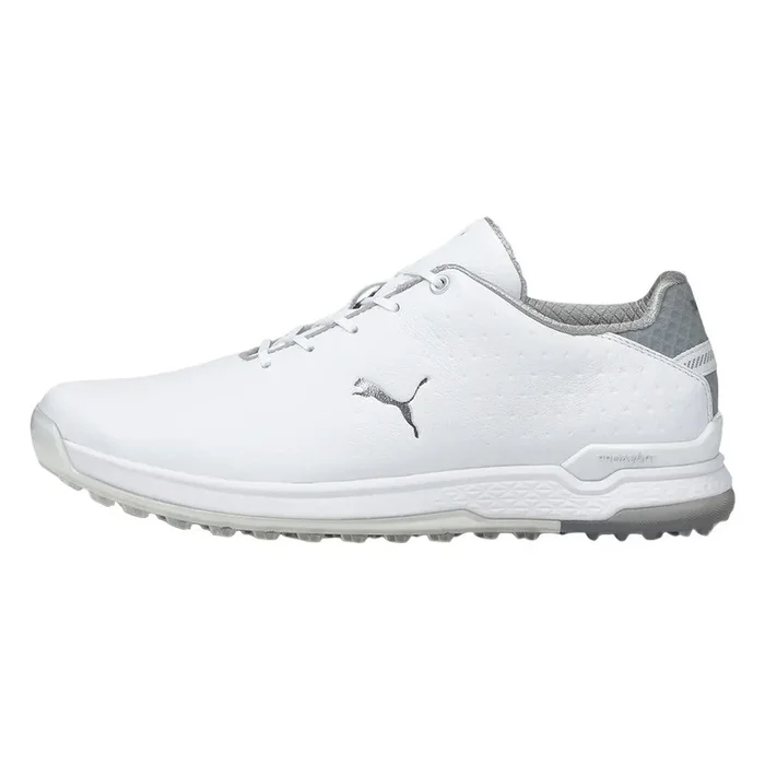 PUMA PROADAPT Alphacat Leather Spikeless Golf Shoes White/Silver – 23 Men
