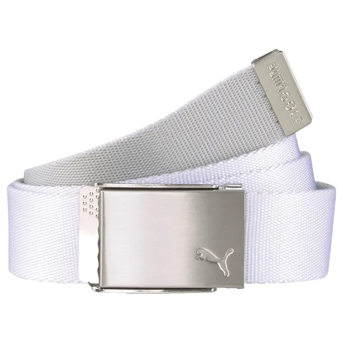 Puma Reversible Webbing Belt – White/High Rise