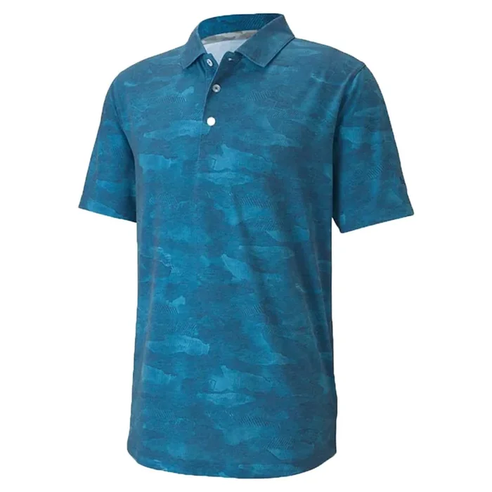 Puma Solarized Camo Polo Shirt – Digi-Blue