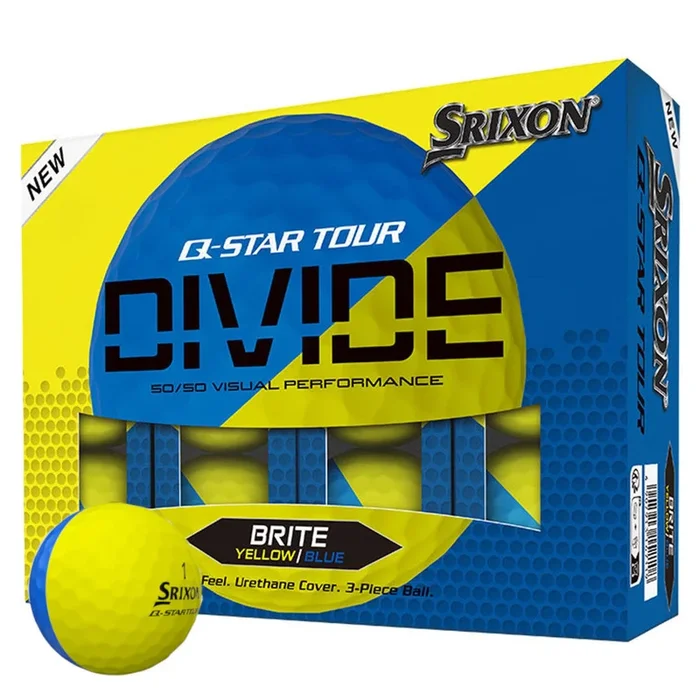 Q-STAR Tour Divide Golf Balls – Yellow/Blue – 12 Pack