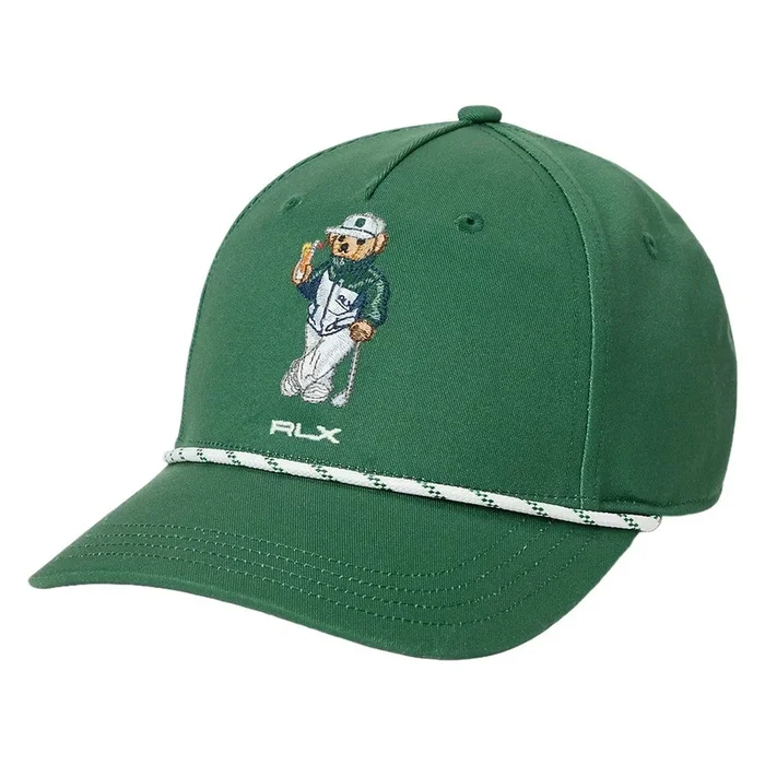 Ralph Lauren Polyester Cocktail Bear Golf Cap Kelly Green – SP25 Men
