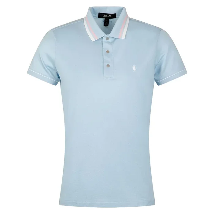 Ralph Lauren Tour Pique Val Golf Polo (Tailored Fit) Cold Spring/Garden Pink/Ceramic White – SP25 Women