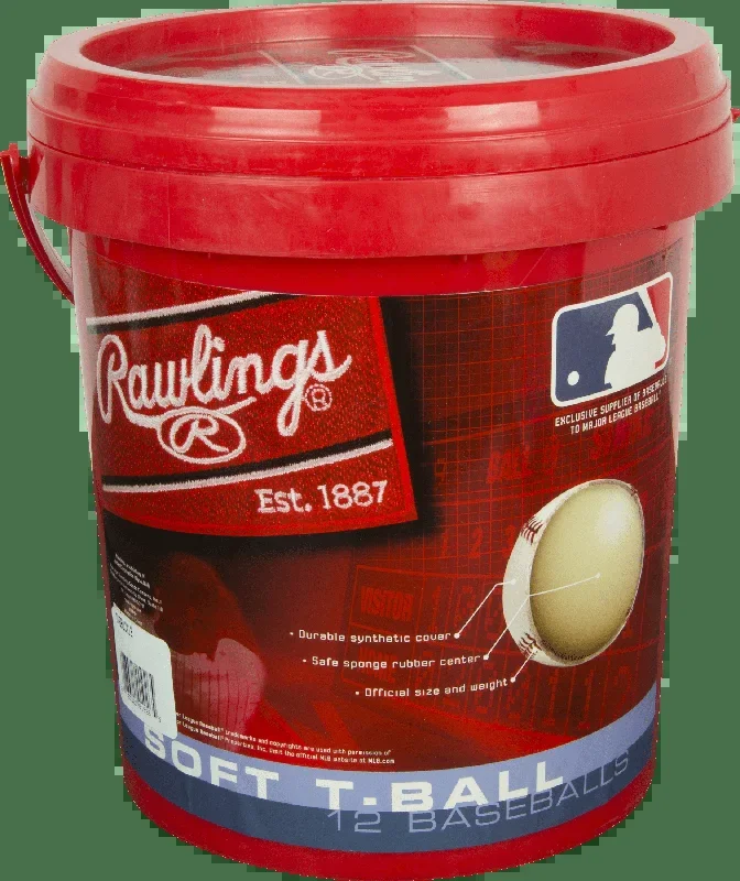 Rawlings 1 Gallon T-Ball / Bucket Combo – Includes 12 TVB Tee Balls