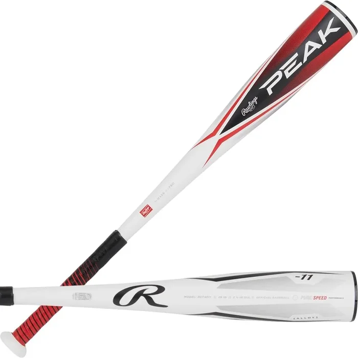 Rawlings | Peak Baseball Bat | USSSA – Coach/Machine Pitch | -11 Drop | 2 5/8″ Barrel | 1 Pc. Alloy