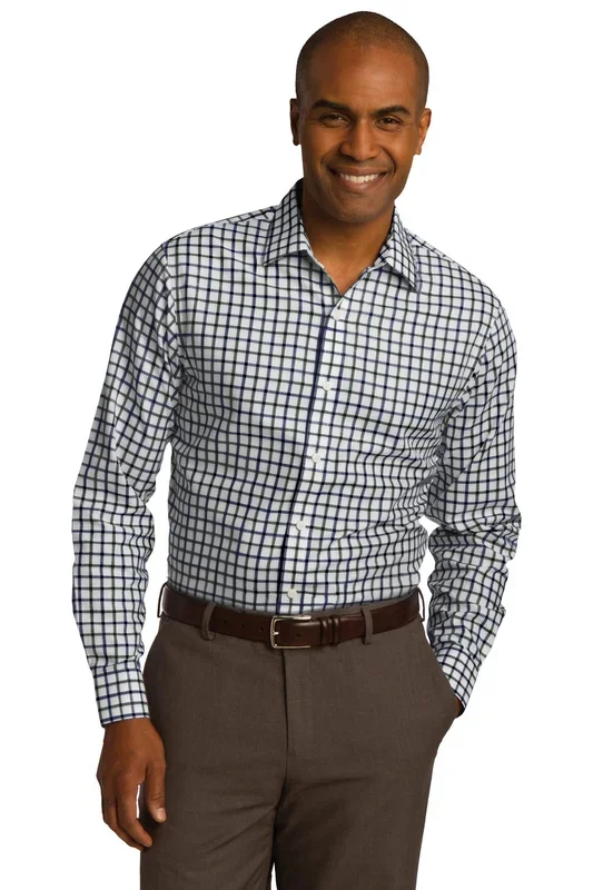 Red House Men’s Tricolor Check Slim Fit Non-Iron Shirt. RH74