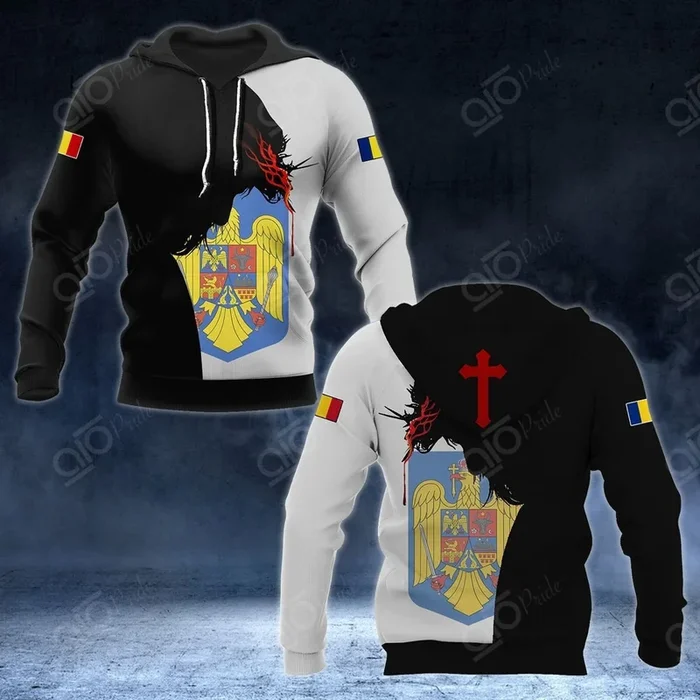 Romania Coat Of Arms – Jesus Unisex Adult Hoodies – Fanshubus.com