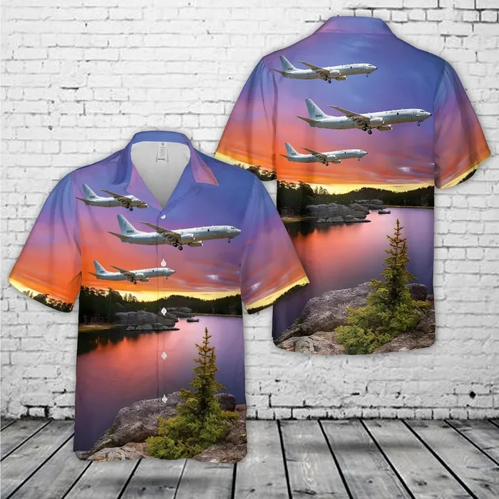 Royal Norwegian Air Force Boeing P-8A Poseidon (737-8FV) Hawaiian Shirt – Fanshubus.com