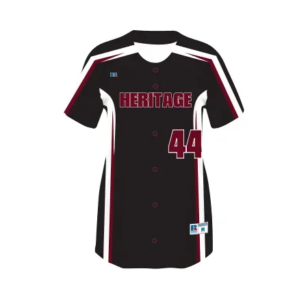 Russell Sublimated Faux Full-Button Softball Jersey