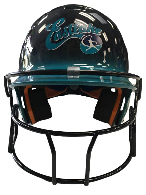 Schutt Navy/Teal Softball Size Specific XS Used Batting Helmet