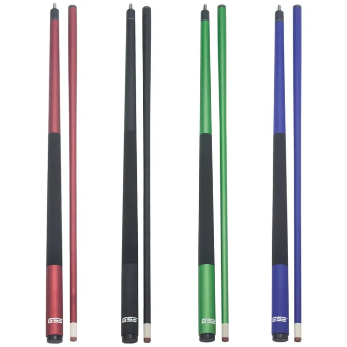 Set of 4 58″ Matte Fiberglass Graphite Composite Billiard Pool Cue Sticks (Multi-Color)