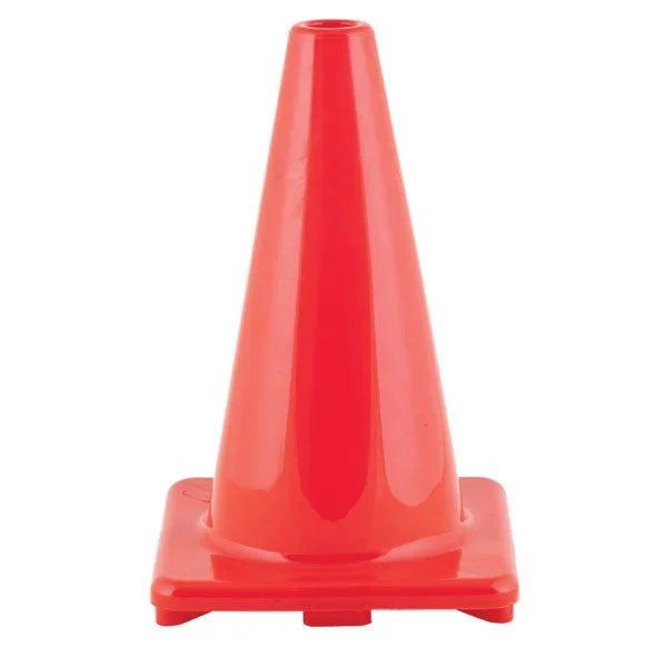 Set of 6 – 12″ Heavy Duty Traffic Cones | Weatherproof Vinyl