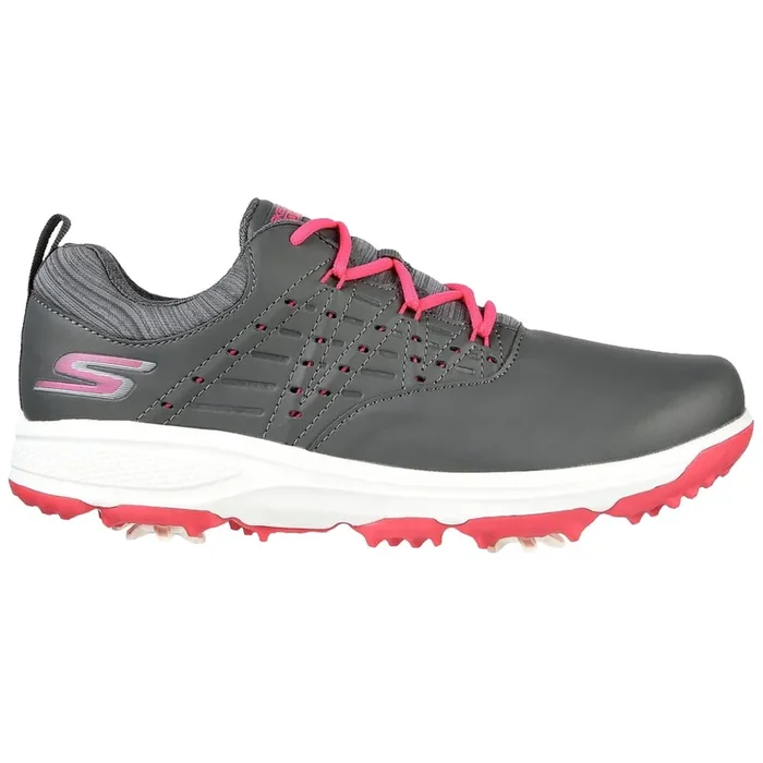 Skechers Ladies Go Golf Pro 2 Spiked Shoes – Charcoal/Pink