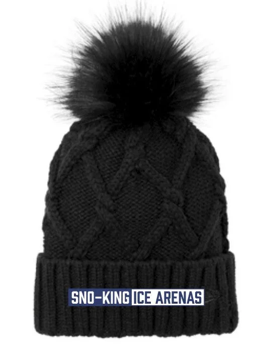 SKIS Faux Fur Knit Beanie