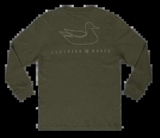 Southern Marsh Youth Original Outline Long Sleeve Tee