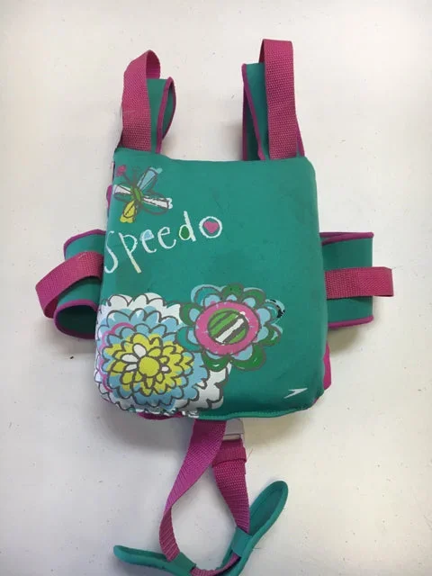 Speedo Teal/Pink Girls Size 30-50 lbs Girl’s Used Life Vest