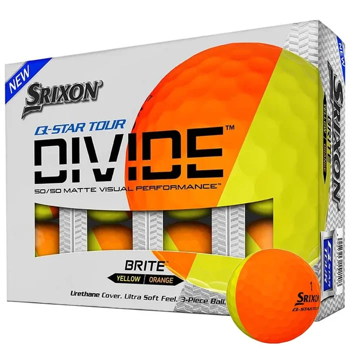 Srixon Q-Star Divide Golf Balls – Yellow/Orange – 12 Pack