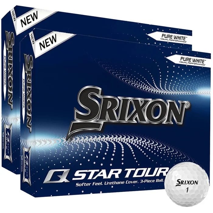 Srixon Q-Star Tour 4 Golf Balls – Pure White – Double Dozen