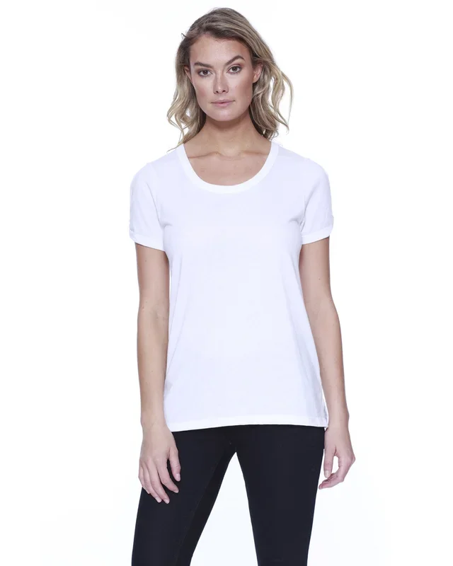 StarTee Ladies’ Cotton/Modal Open Shoulder