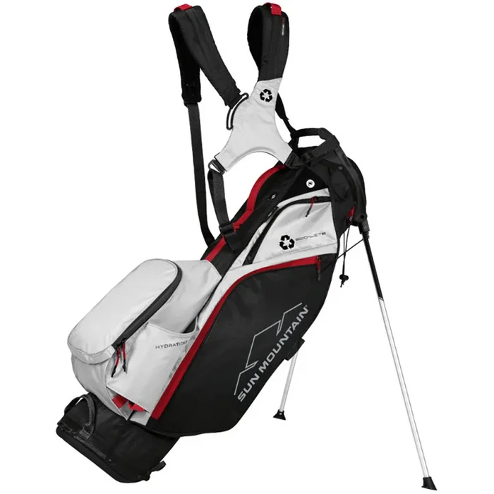 Sun Mountain Eco-Lite 14-Way Stand Bag – Black/White/Red