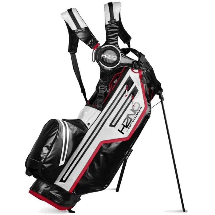 Sun Mountain H2NO Lite Waterproof Stand Bag – Black/White/Red