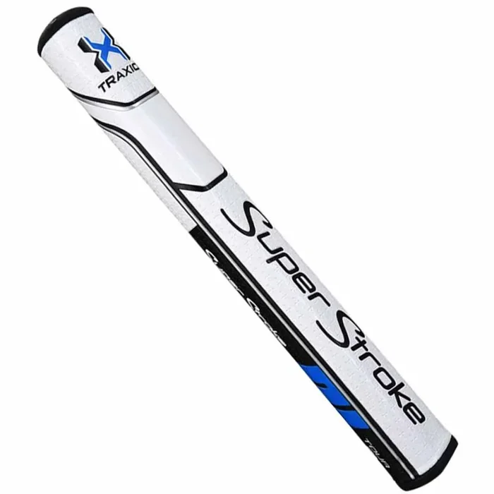 SuperStroke Traxion Tour 3.0 Putter Grip – White/Blue