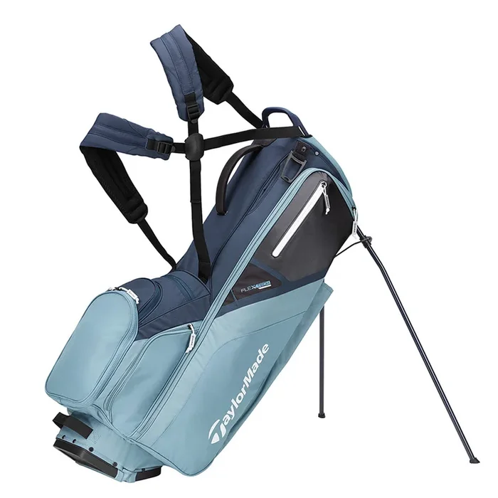 TaylorMade FlexTech Golf Stand Bag – Titanium/Blue Steel